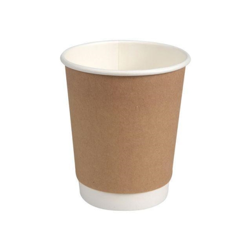 Beaker paper coffee - 24cl double wall brown - 25 pcs