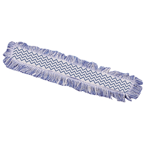 Jonmaster Ultra HD fugtmoppe - 60 cm blå/hvid mikrofiber med frynser