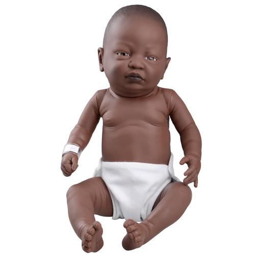 Babypuppe/Babymodell Junge mit realistischem Aussehen und dunklem Hautton