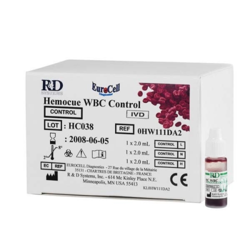 Kontrolopløsning WBC HemoCue - 3x20 ml dråbeflaske kølevare - 3 stk.