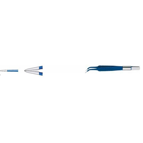 Bipolær diatermipincet 0,5 mm buet 10,5 cm