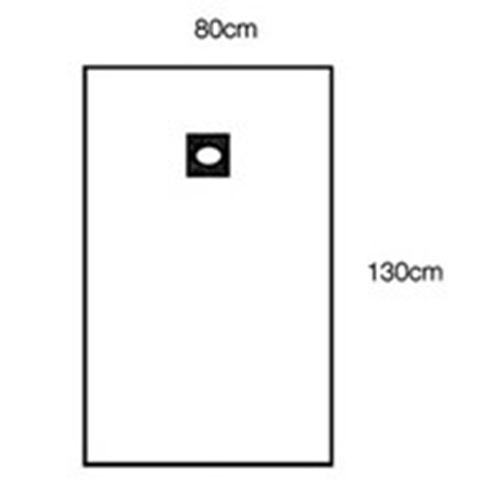 Hållakan häftande Steri-Drape – 80x130cm hål 5,1×7,4cm – 10 st