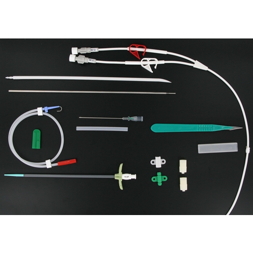 Tunnelerad CVK lifecath dubbellumen - 9,5 Fr, 55 cm med introducer