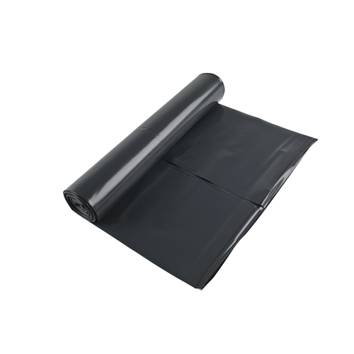 Affaldssæk i genanvendt LD-plast - 125L 750x1150mm 40my sort - 10 stk