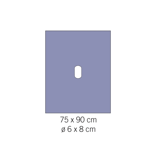 Lochtuch Evercare - 75x90cm Loch 6x8cm - 100 St.