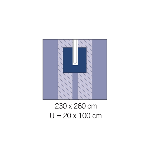 OP-Abdecktuch Evercare geschlitzt - 230x260cm Schlitz 20x100cm - 16 St