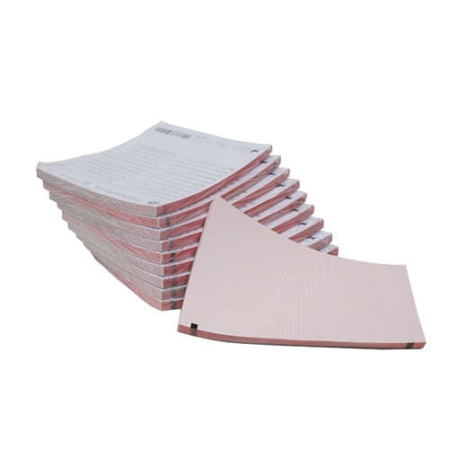 EKG papper MAC VU360, 5 & 7 – Red Grid 205mm Wide Z-Fold – 1500 st