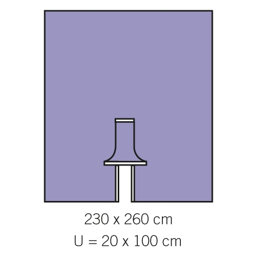 OP-Laken Evercare mit Schlitz - 230x260 cm Schlitz 20x100 cm - 24 St.