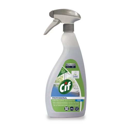 Vinduesrens CIF Pro ECO Glass & Multisurface - 750 ml spray uparfumeret pH=3