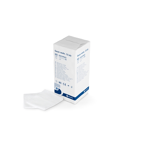 Kompress gazebind 12-lags Selefa - 7,5x7,5 cm pose usteril - 100 stk