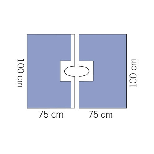 Klebende Patientenunterlage Evercare - 75x100 cm 2-geteilt - 80 St.