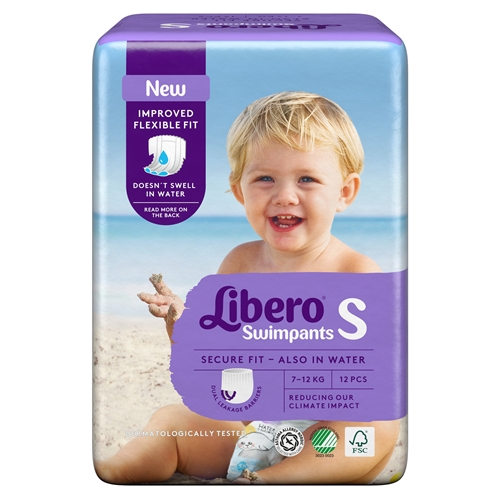Engangs badeble - Libero Swimpants S 7-12 kg - 96 stk.