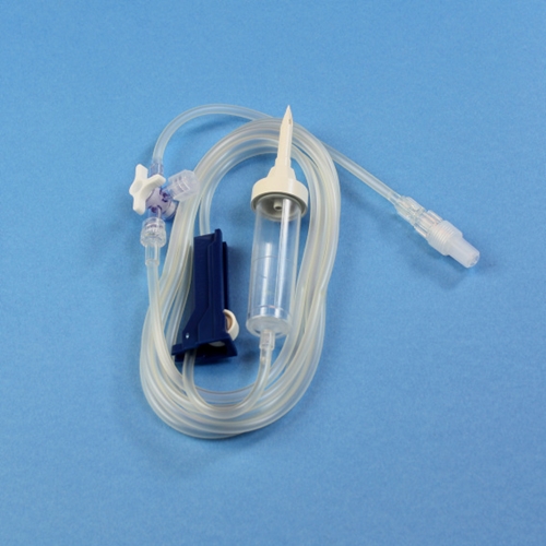 Infusionsaggregat med luftning Mediplast – 195cm 3vkr Flowstop – 10 st