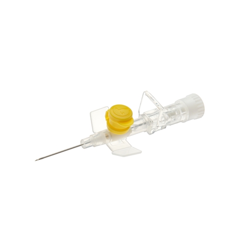 Perifer IV-kateter med injektionsportoch vingar - 0,7x19mm 24G gul m port - 50 st