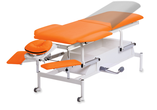 Tarsus Fysio 1, hydraulisk brits – 2-delad – Orange 998