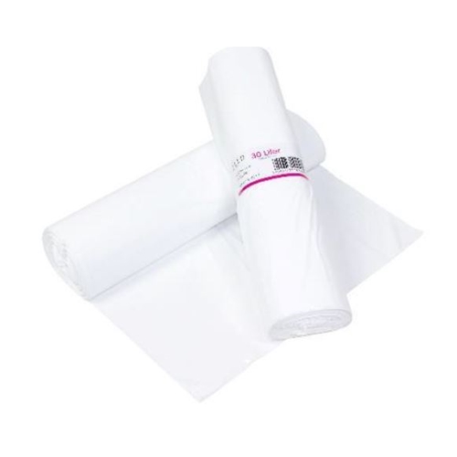 Affaldspose i HD-plast - 30L 520x580mm 12my hvid - 100 stk