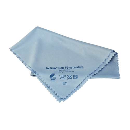 Glas- und Fenstertuch Activa ECO - 40x50cm Mikrofaser blau Svanen - 10 St.