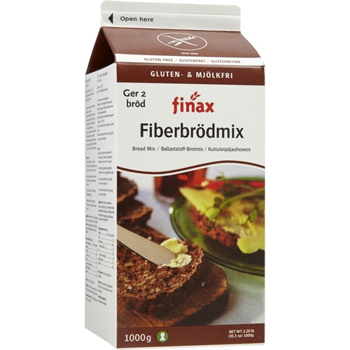 Glutenfri fiberrig brødmix - 1000g Fiberbrødmix Finax