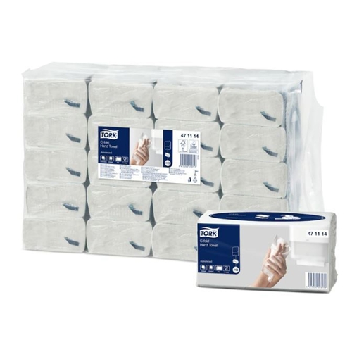 Ręcznik papierowy 2-warstwowy składany C H3 - 24x27,5 cm Tork Advanced - 120 szt.