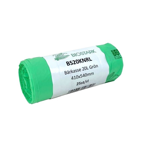 Affaldspose Biostark - 20L 410x540mm 12my grøn - 25 stk.