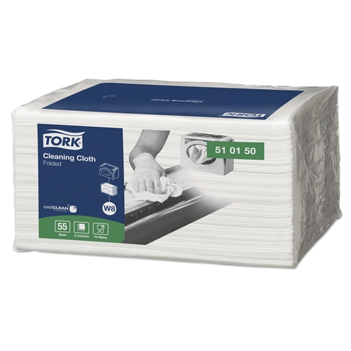 Torkduk W8 Tork Premium – 31,5×38,5cm vit mjuk – 55 st