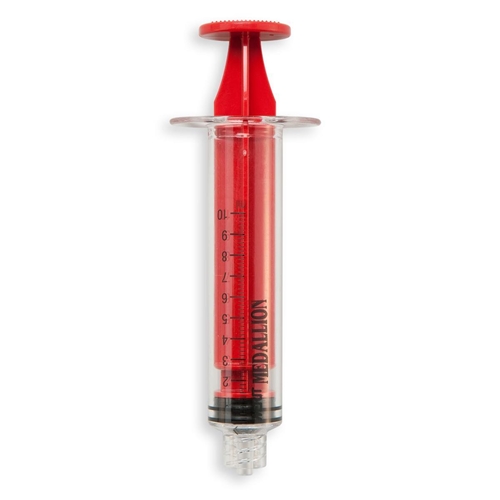 Spruta luerlock 3komp Medallion – 10ml grad 0,2ml centrerad röd – 25 st