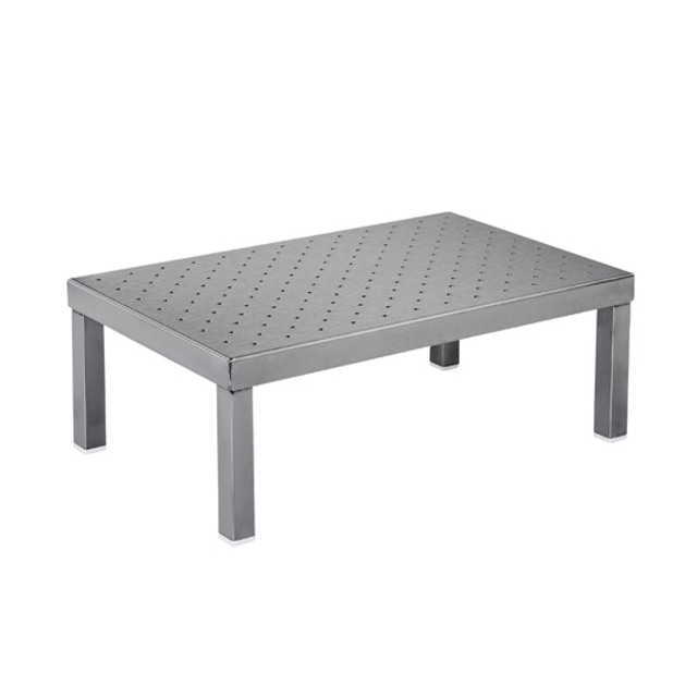 1-trins skammel i rustfrit stål 23 cm