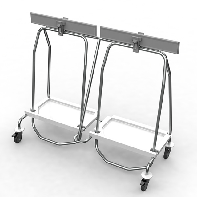 Bag holder HERME-TRI 2x70 litres 4 wheels
