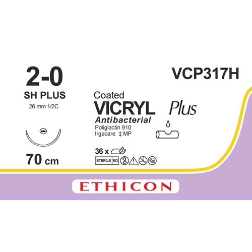 Sutur Vicryl 2-0 VCP317H – 70cm nål SH – 36 st