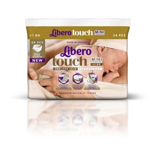 Klebewindel Libero Touch - Mini Frühgeborene bis 1 kg - 384 St.