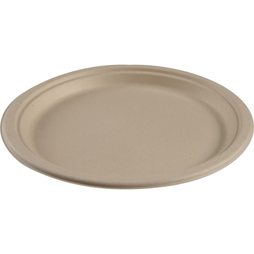 Tallrik bagasse flat – 26cm natur – 50 st