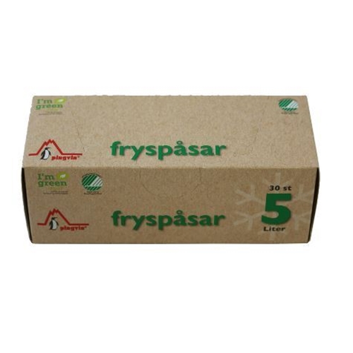 Frysepose i LLD BIO-plast - 5 l 260x450 mm 22 my i dispenser - 30 stk