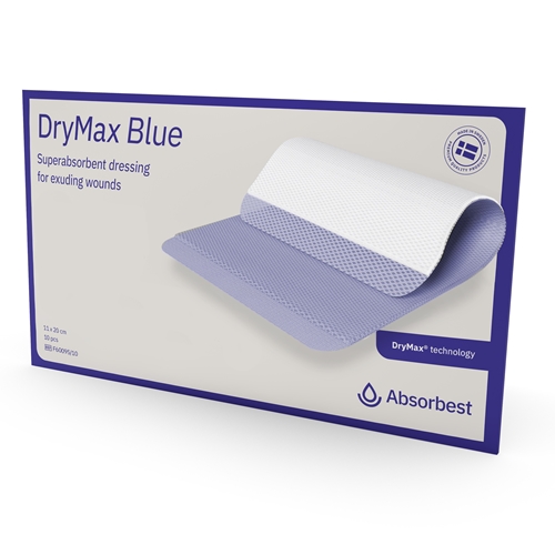 Superabsorberende forbinding DryMax Blue - 20x30cm - 10 stk