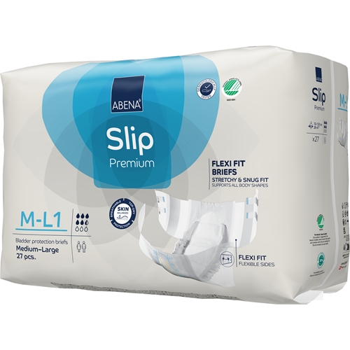 Alt-i-ét inkontinensbeskyttelse - ABENA Slip Flexi Fit M-L1 - 108 stk.