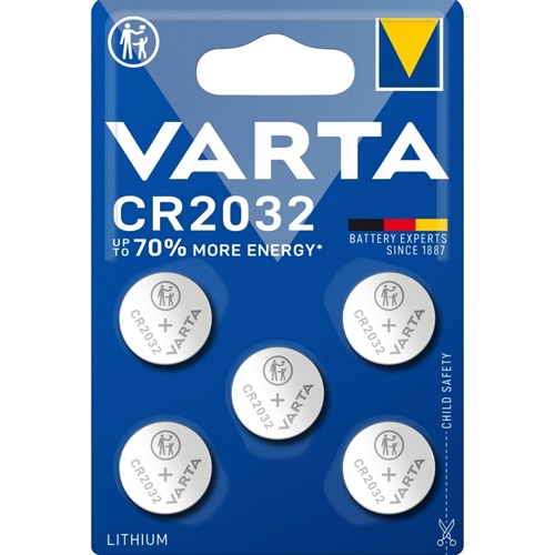 Litiumbatteri 3V CR2032 - Varta 5-pak - 5 stk.
