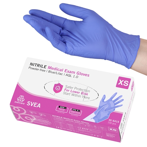 Nitrilhandschuhe Evercare PF - XS Svea AQL 1.0 - 150 Stück