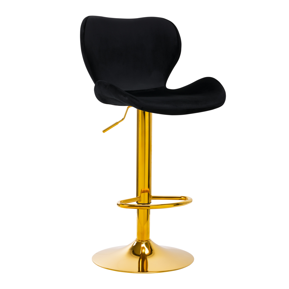 Barstol QS-B15 sammet svart