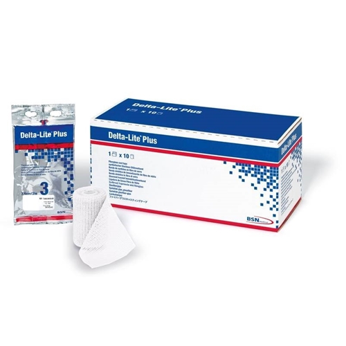 Gipsbandage Delta-Lite Plus - 2,5 cm x 1,8 m glasfiber hvid - 10 stk.
