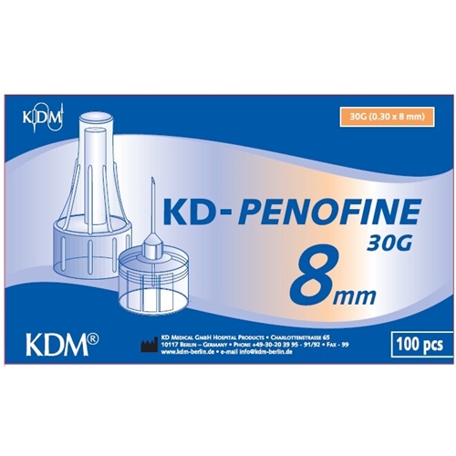 Pennkanyle KD-Penofine - 30G (0.30 x 6 mm) turkis - 100 stk.