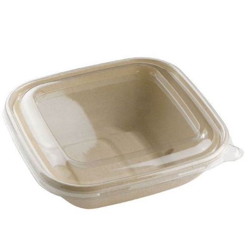 Deckel für Bagasse-Schale passend für 750 ml transparent 50 Stück