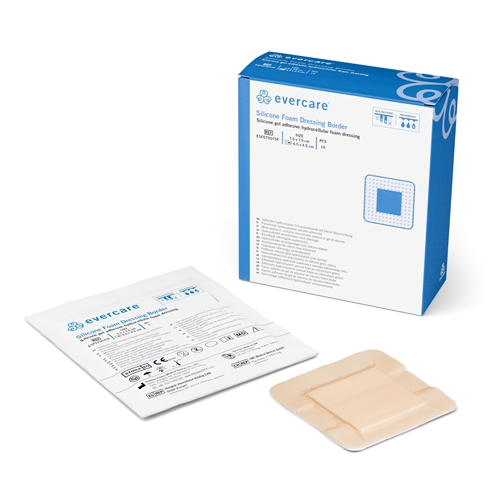 Opatrunek piankowy silikonowy Evercare Foam - 7,5x7,5cm Border - 10 szt.