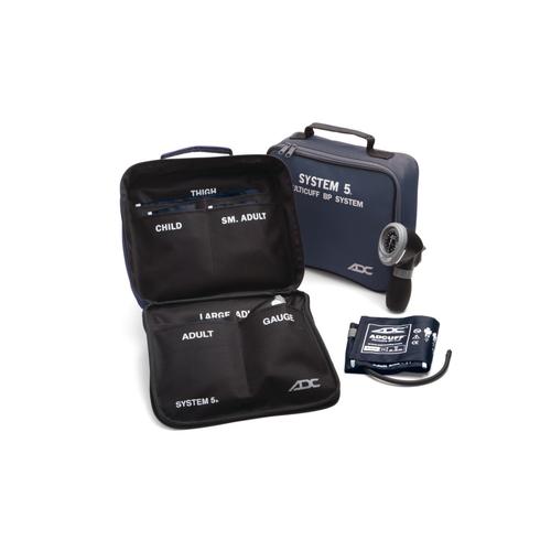 ADC Multikuf 740 EMT-Set mit 5 Manschetten und tragbarem 804 Palm-Aneroid-Blutdruckmessgerät