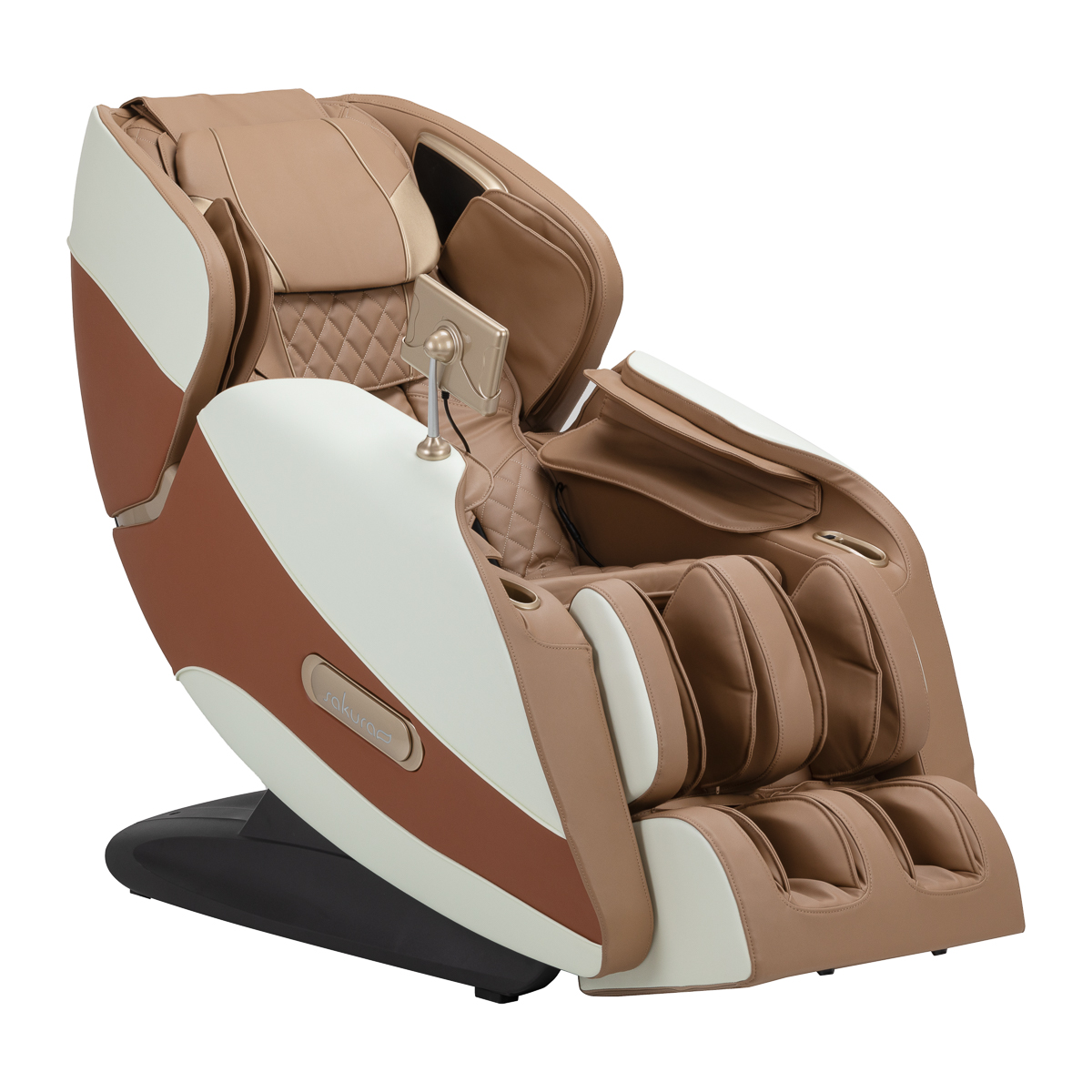 Sakura Luxury 808 massagefåtölj vit och beige