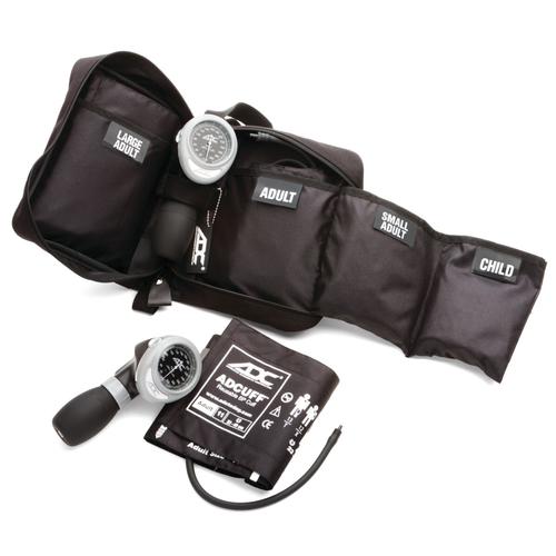 ADC Multikuf 732 EMT-Set mit 4 Manschetten und tragbarem 804 Palm-Aneroid-Blutdruckmessgerät