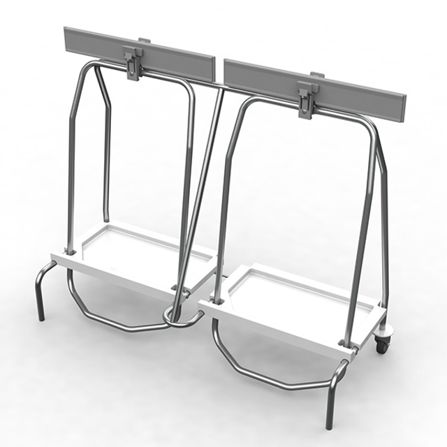 Bag holder HERME-TRI 2x70 litres 2 wheels