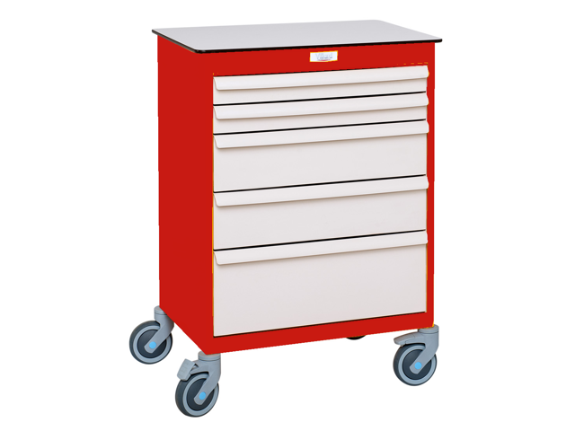 Mobil arbetsstation 1 block - Röd