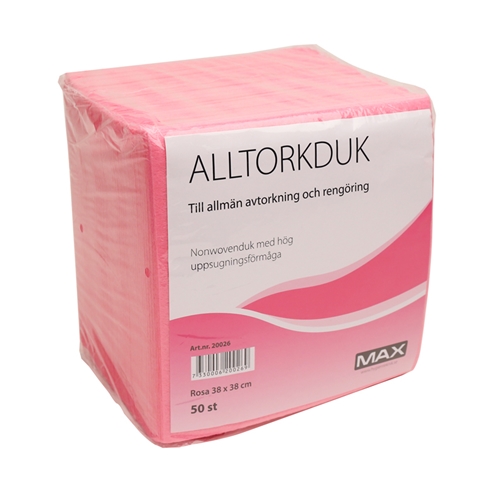 Damm/Alltorkduk MAX - 38x38cm rosa 50-pack - 50 st