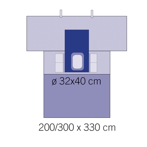 OP-Laken Thorax Evercare - 200/300x330 cm Loch 32x40 cm - 14 St.