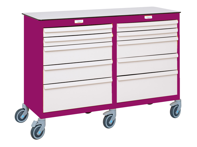 Mobil arbetsstation 2 block - Plommon