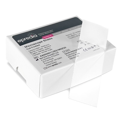 Objektträger mit geschnittenen Kanten Epredia - 26x76mm mit Schreibfeld in Cellophanverpackung - 50 St